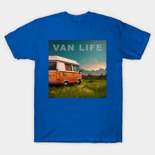 Van Life Camper RV Outdoors in Nature T-Shirt